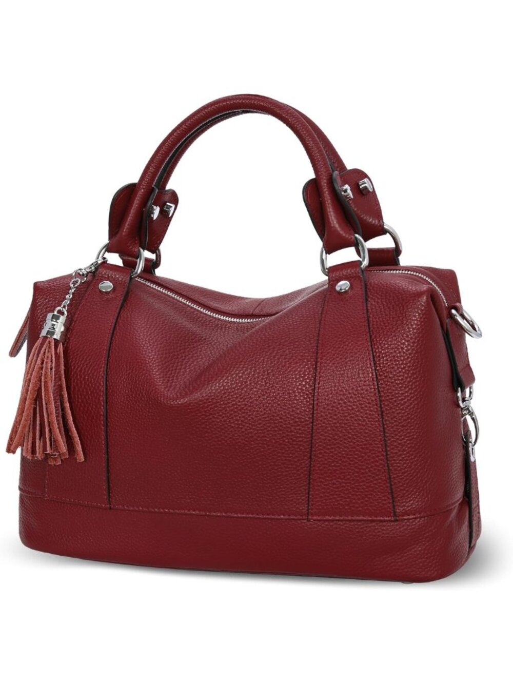 Stylish Genuine Leather Satchel Tote Bag for Women - Versatile Shoulder Handbag